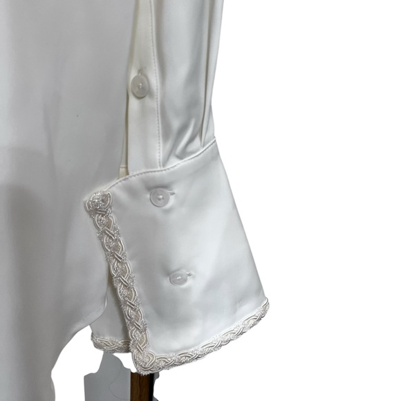 NWT Urban Revivo White Oversized Satin Shirt - Picture 6 of 7